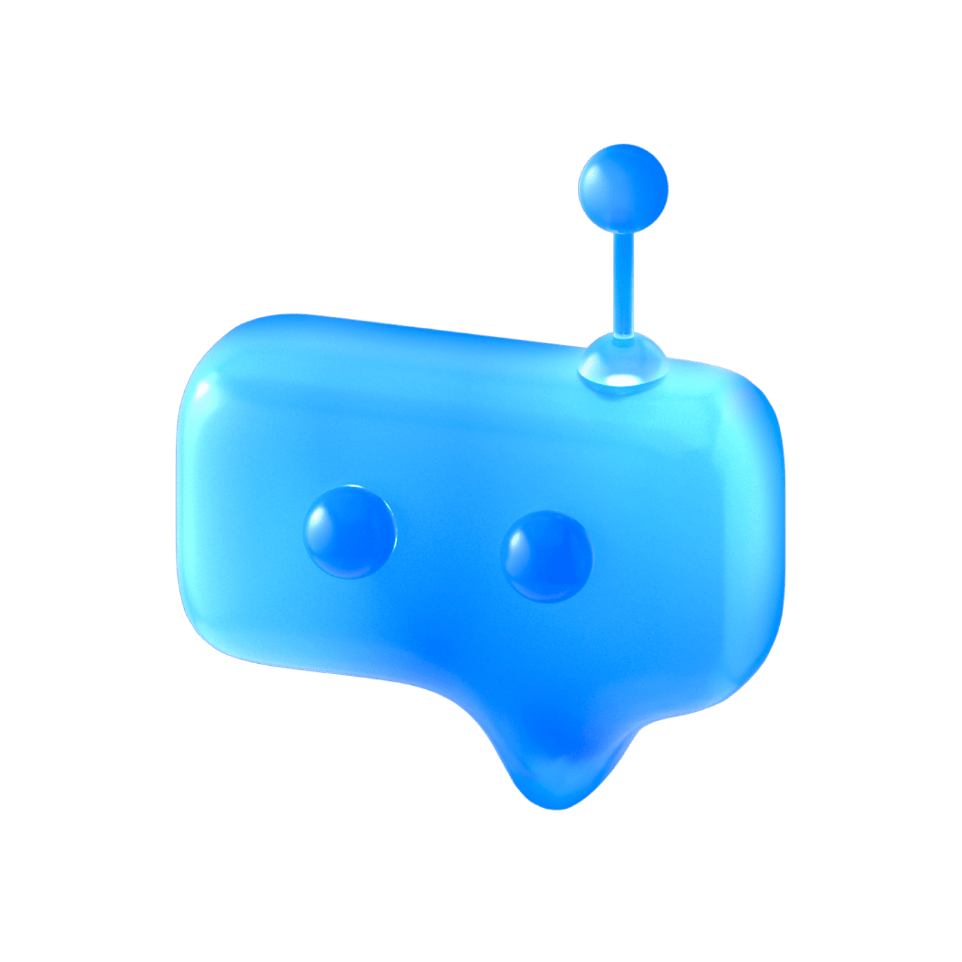 Blaues Chat-Bot Icon als Symbol für die ChatGPT App.