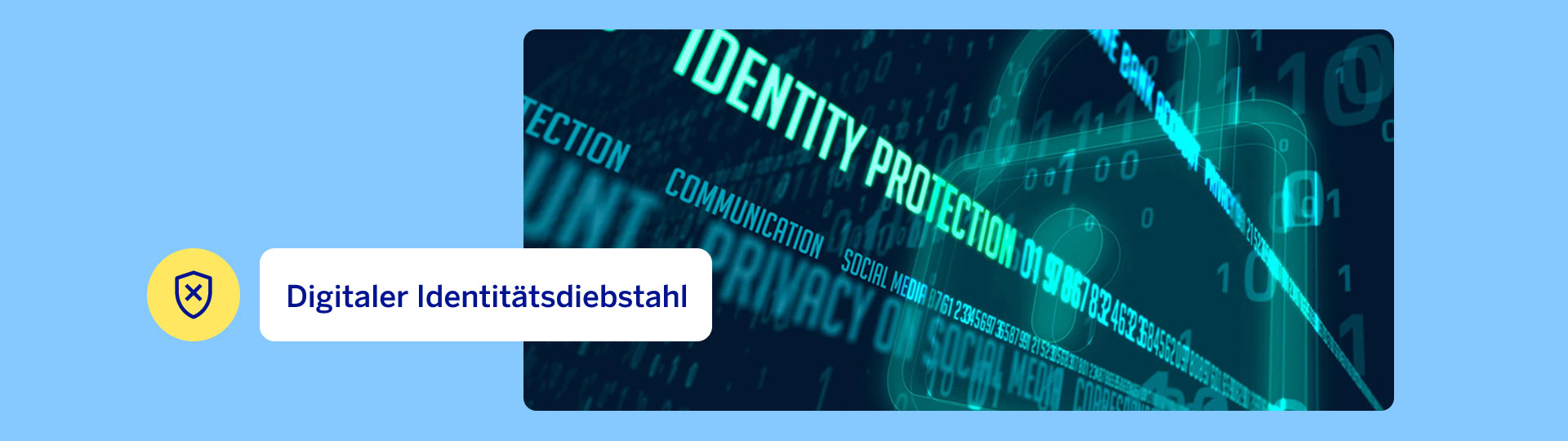 Computerbilschirm mit Code zum Thema Schutz vor Identitätsdiebstahl