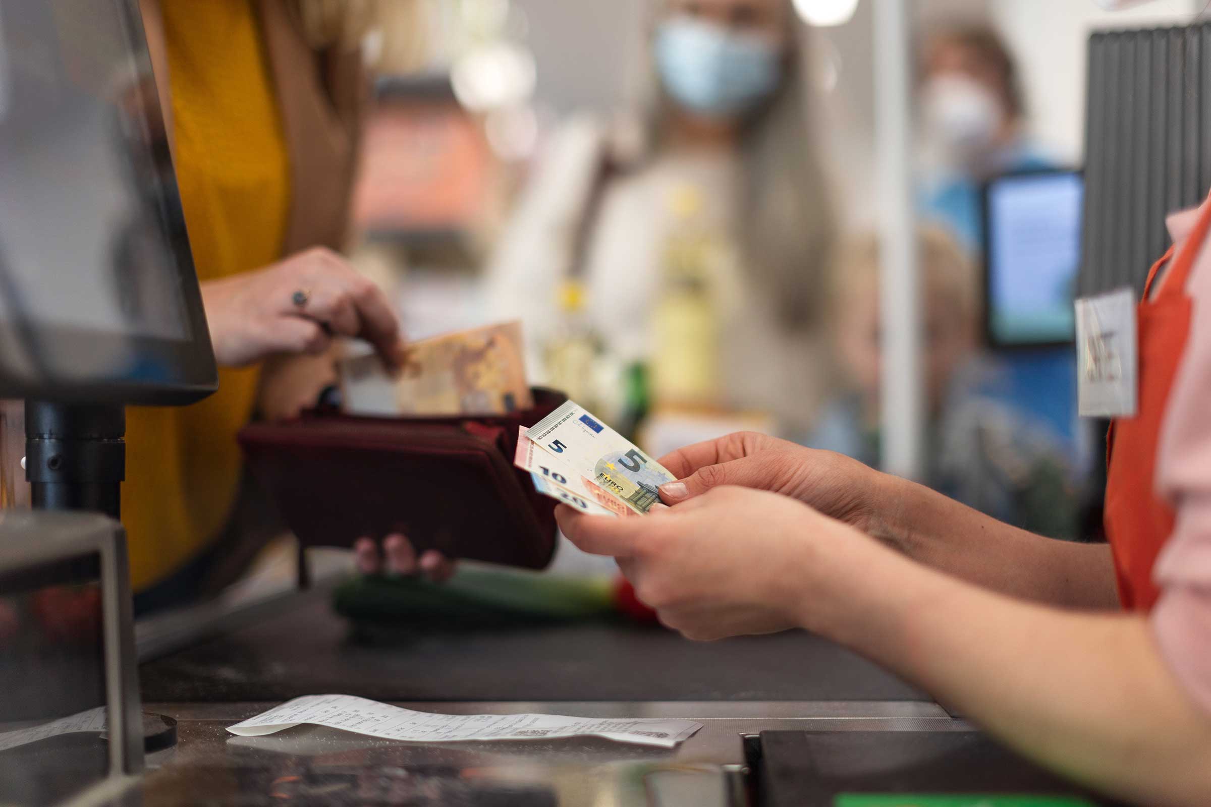 Bargeld im Einzelhandel