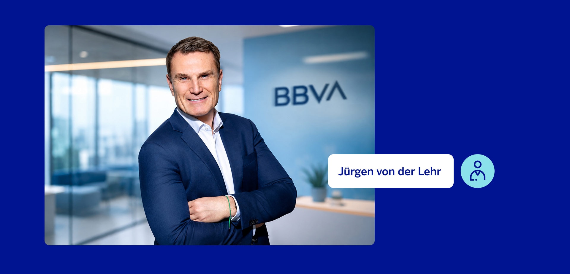 Photo of Jürgen von der Lehr, the new head of the digital bank BBVA Germany.