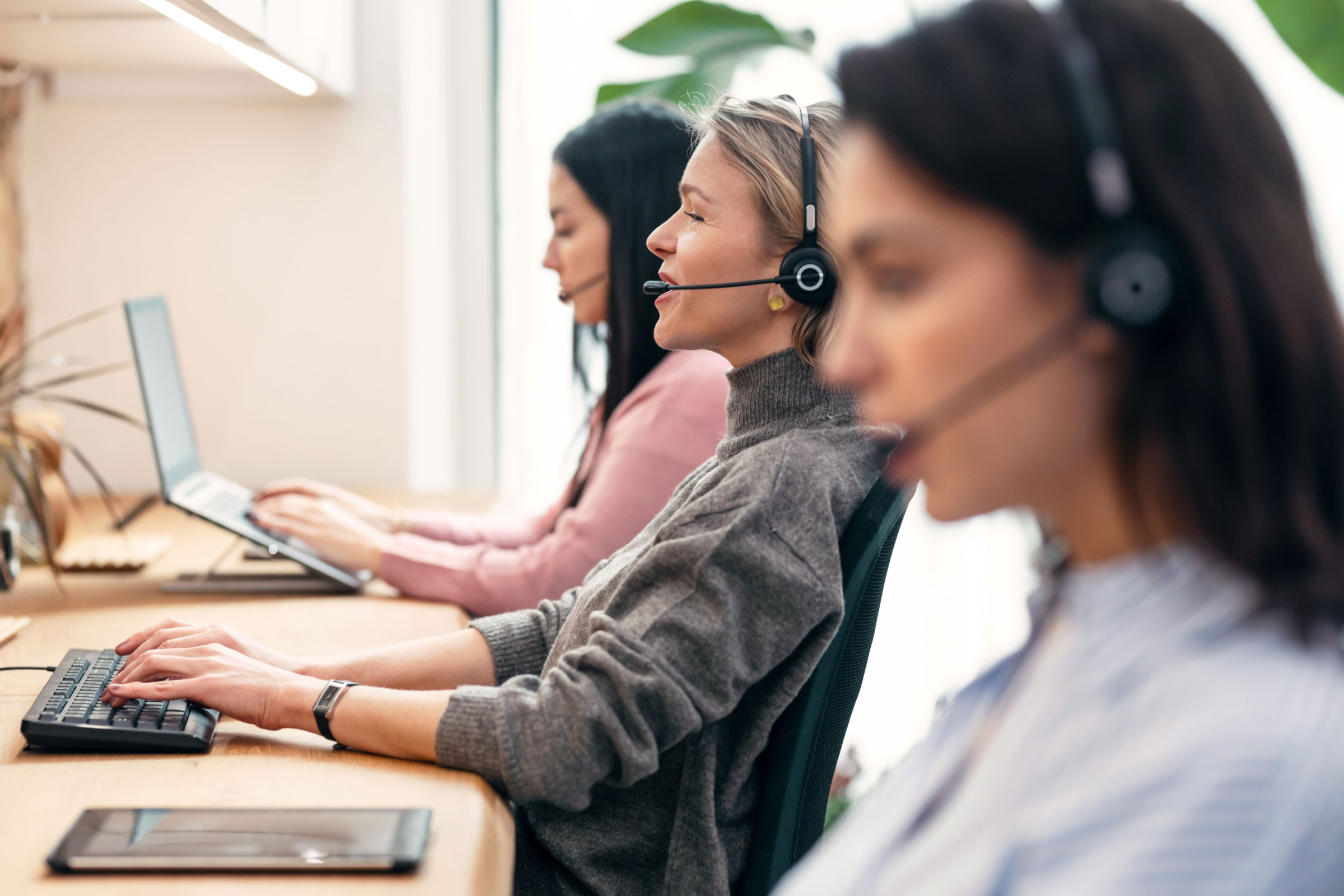 BBVA customer service representative supporting customers around the clock.