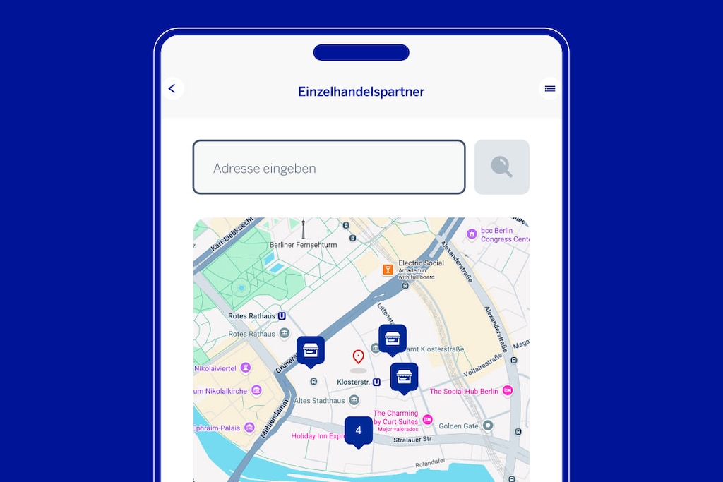 Cash via App, right at checkout
